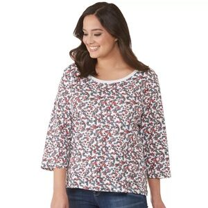 Tommy Hilfiger Floral Scoop Neck Top